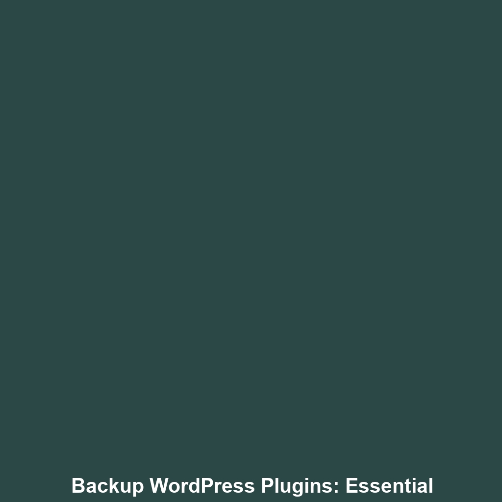 Backup WordPress Plugins: Essential Tools for Your Website Protection Today