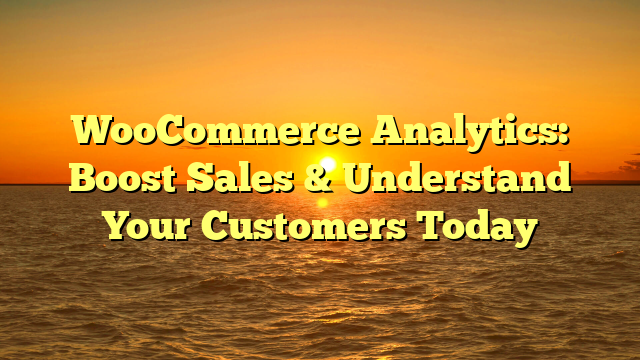 WooCommerce Analytics: Boost Sales & Understand Your Customers Today