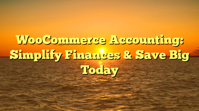 WooCommerce Accounting: Simplify Finances & Save Big Today